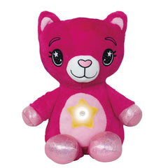 Ontel Star Belly Dream Lites Kitty projects ceiling stars for calming sleep routines.