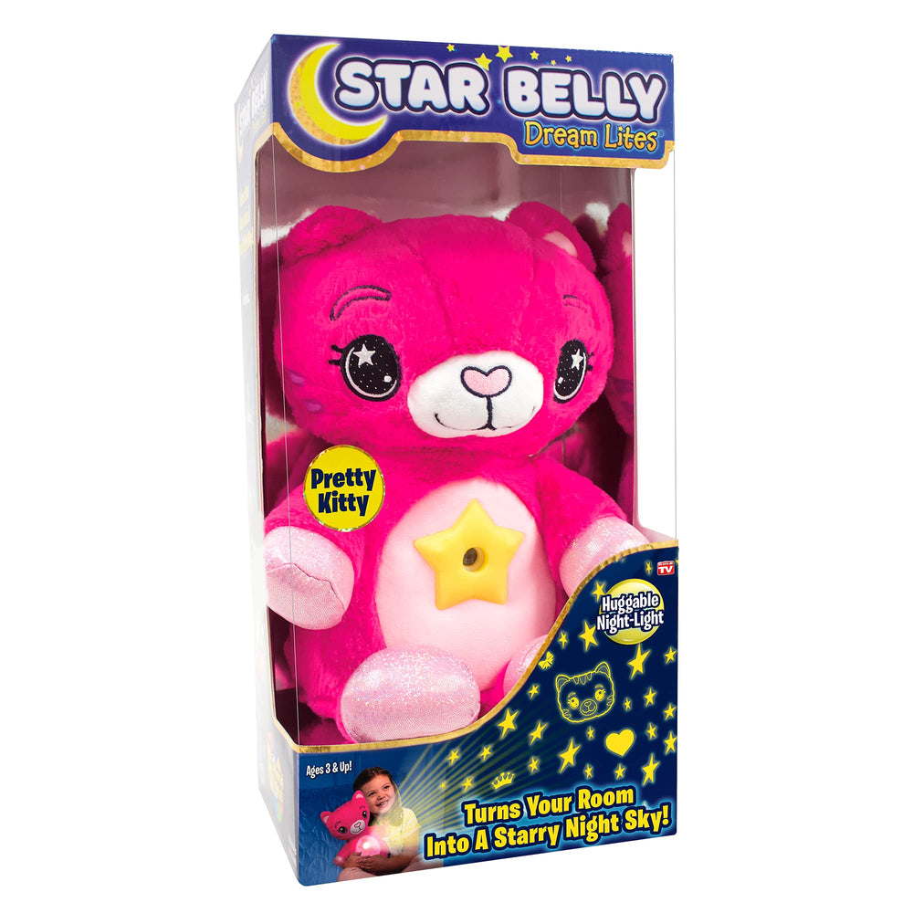 Ontel Star Belly Dream Lites Kitty glows stars to soothe kids at bedtime.