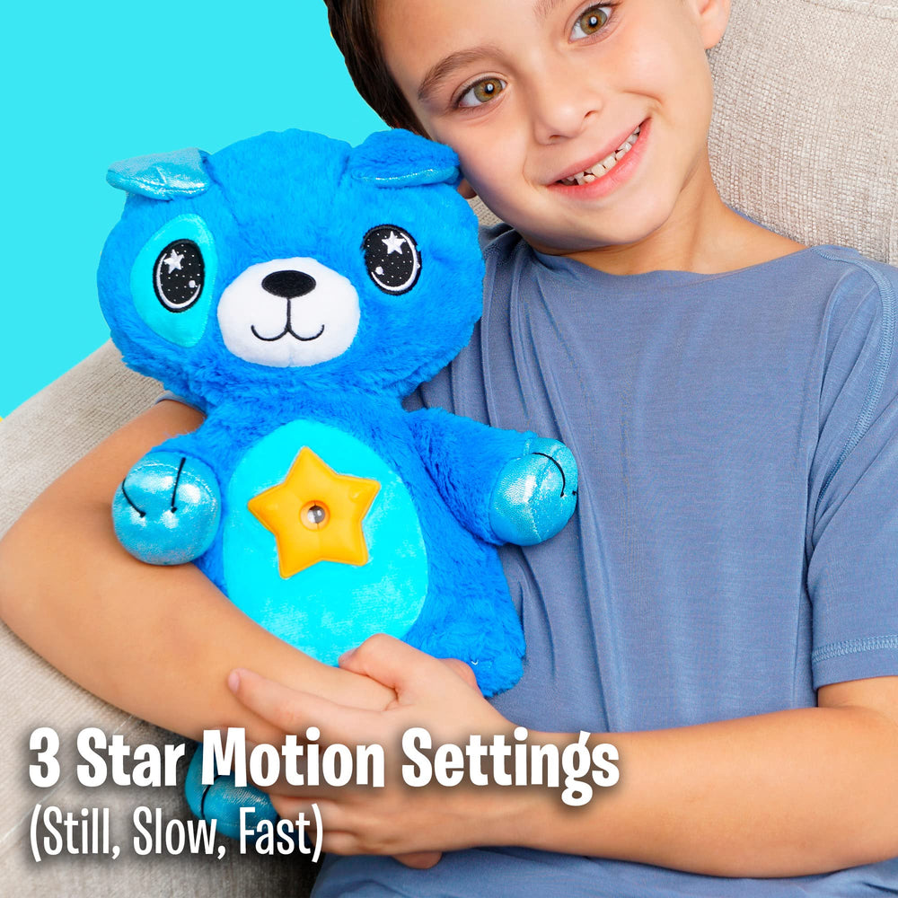 Ontel Star Belly Dream Lites night-time snuggle buddy for bedtime.