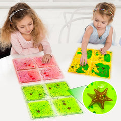 Onyoloy sea creatures tile shows crabs turtles and starfish for tactile play and color recognition.