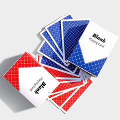 ooelyy blank cards with red back for personalized games and crafts.