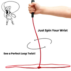 OOHGLITZ Cowboy Lasso Rope with adjustable length for different skill levels and grip comfort.