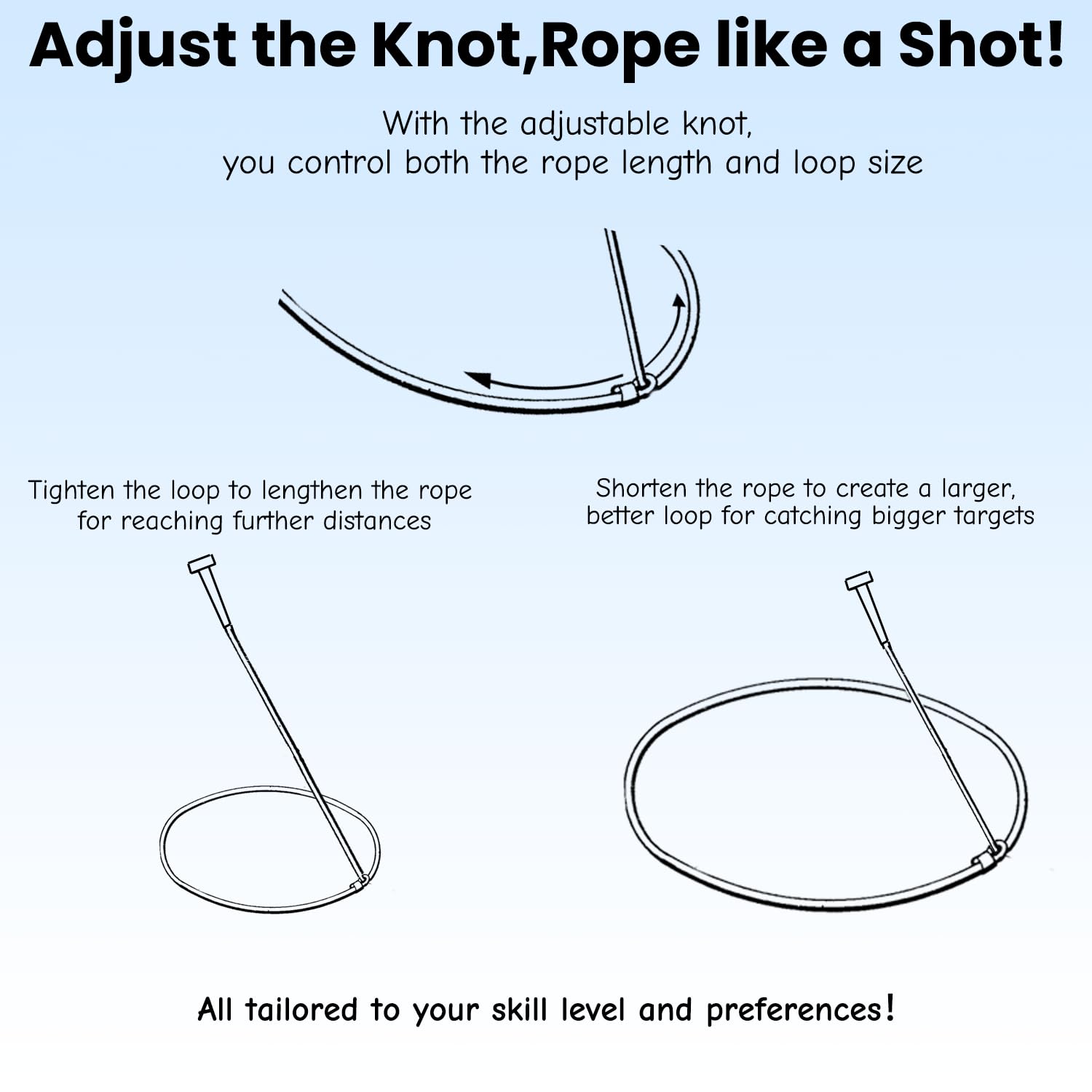 OOHGLITZ Cowboy Lasso Rope is ideal for backyard roping practice and casual rodeo play.