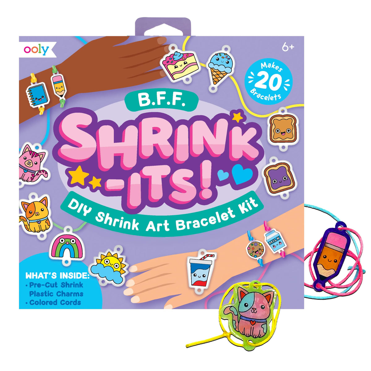 Ooly 24pc shrinking art kit contents for colorful creativity.