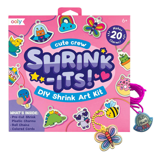 Ooly 28-piece shrinking art kit box for fun crafting.