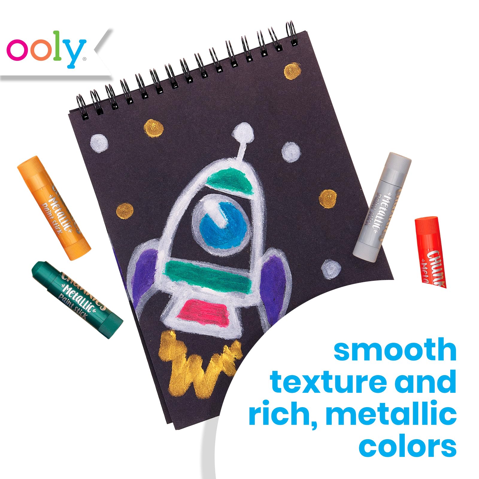 Ooly Chunkies emerald paint stick, bold color with minimal mess.