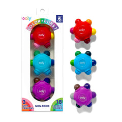 Ooly Color Burst Grip Crayon with flower shape for easy grip and vibrant colors.