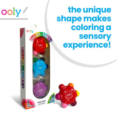 Non-toxic materials in Ooly Color Burst Grip Crayons ensure safe creative play.
