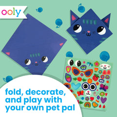 Ooly DIY Paper Kit: 6 color-in origami designs for personalized art projects.
