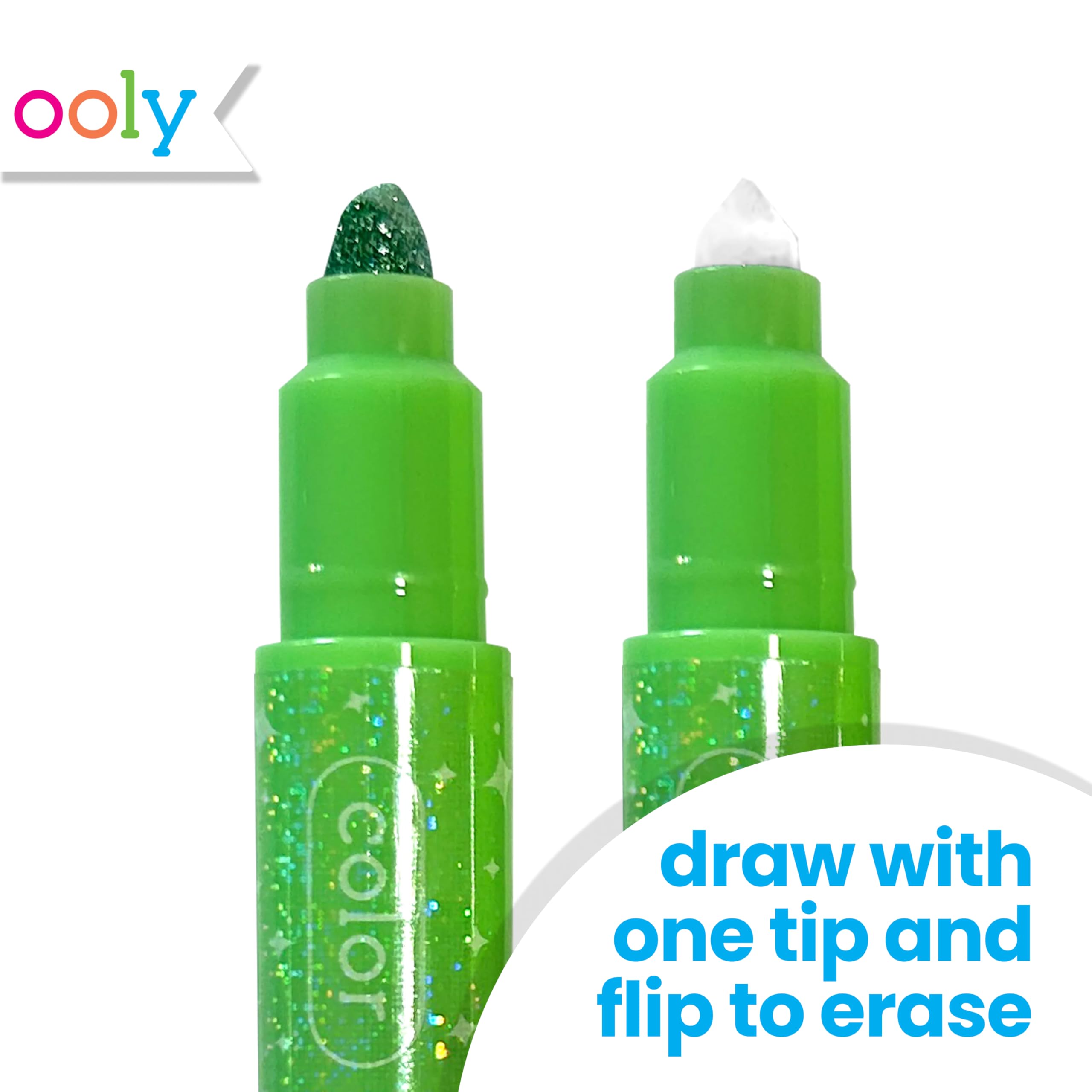 Erasable markers demonstrate easy erasing of mistakes during art sessions