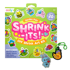 Ooly Garden PALS shrinking art kit main shot for personalized jewelry making.