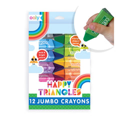 OOLY jumbo triangle crayons in a 12-pack, easy grip for little hands