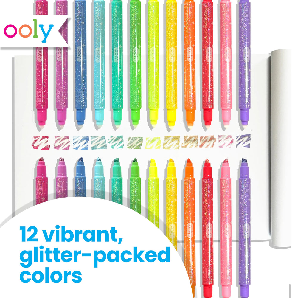 Markers in clear case on desk, ideal for school and travel