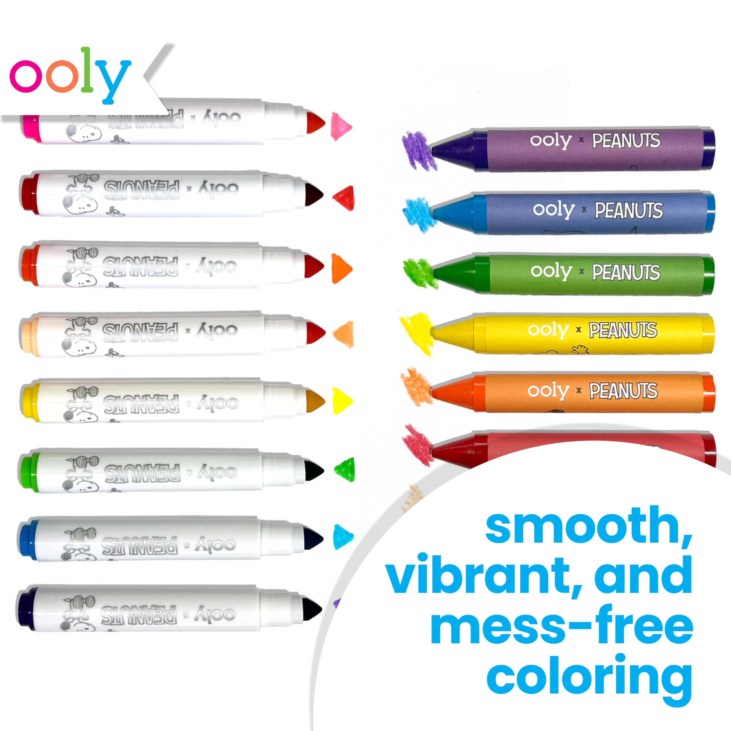 Ooly Peanuts jumbo crayons with easy grip for small hands during drawing