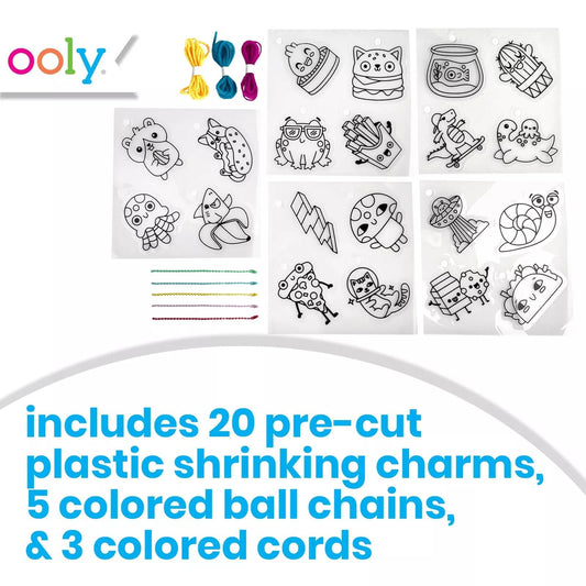Ooly pre-cut shrinky charms shown for neat, scissors-free crafting