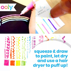 Ooly Puffy Paint Neon Pens ideal for greeting cards and crafts.
