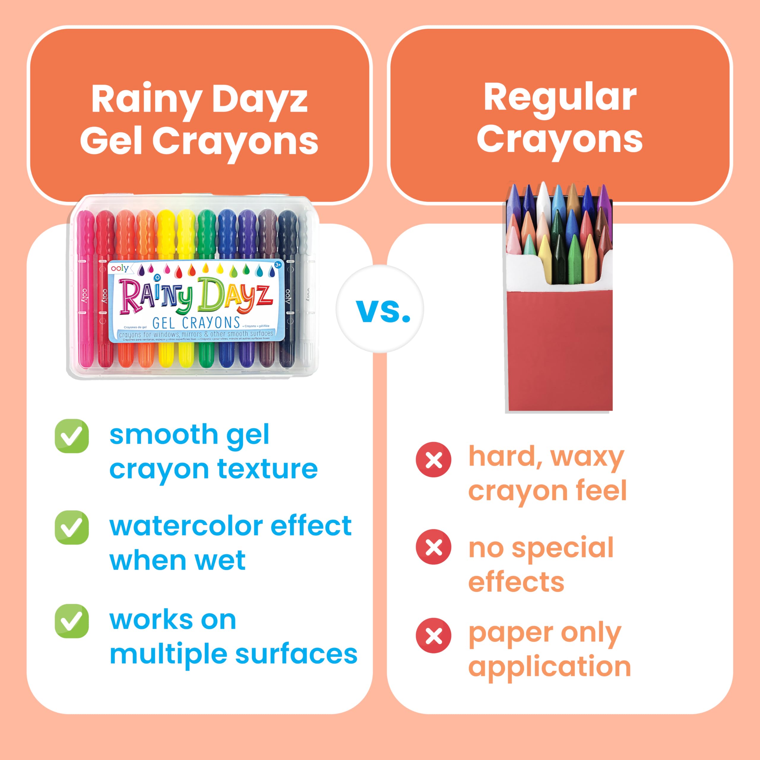OOLY Rainy Dayz Gel Crayons on windows and mirrors deliver rich color