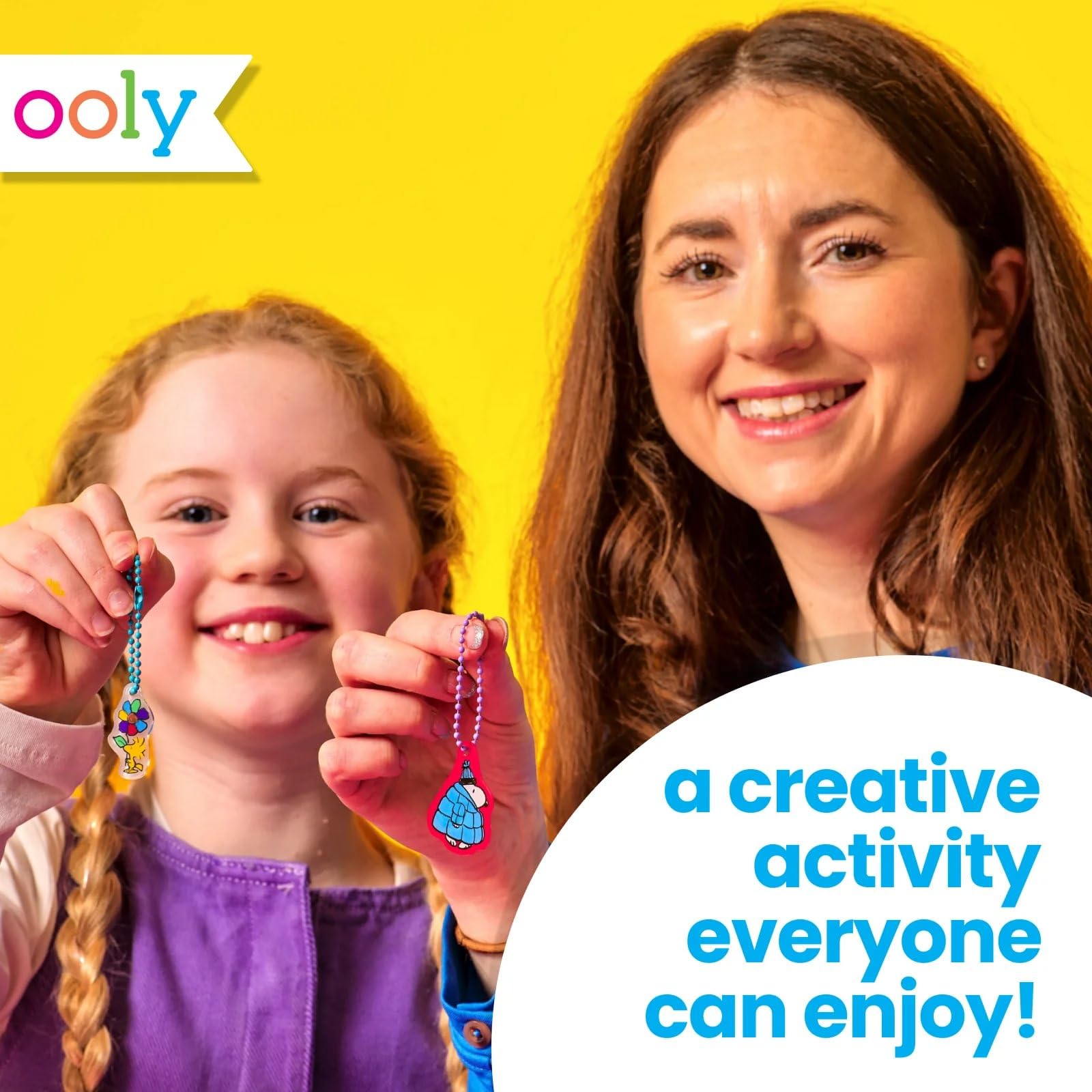 Ooly Snoopy safe non-toxic materials image highlighting kid-friendly crafting.