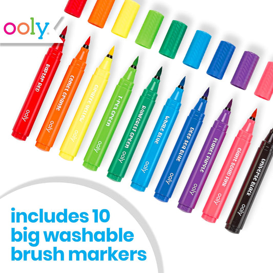 Ooly jumbo grip markers designed for small hands during creative drawing.
