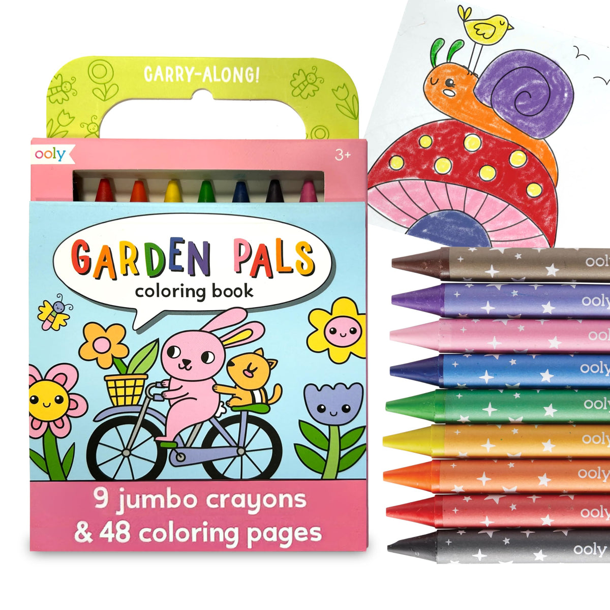 Ooly Travel Art Kit with 9 jumbo crayons for mess-free travel creativity.