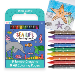 Ooly Travel Art Kit with nine jumbo crayons for on-the-go creativity.