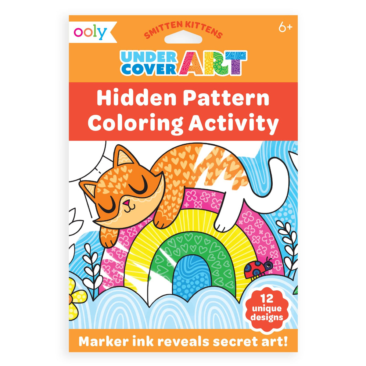 OOLY Undercover Art cover showing hidden pattern coloring cards for kids