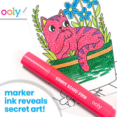 Hidden pattern reveal as you color with OOLY Undercover Art