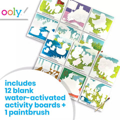 Ooly Water Amaze reveal pads showing evolving pictures with water