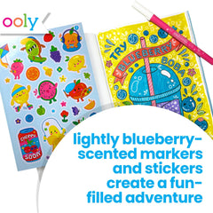 Ooly Yummy Yummy coloring kit open for immersive creative play.