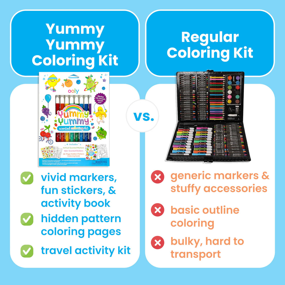Ooly Yummy Yummy hidden-pattern coloring book reveals surprises page by page.