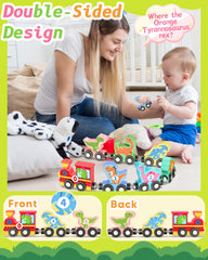 Oomloid dinosaur train car-1 magnetic car supports sequencing and fine motor skills