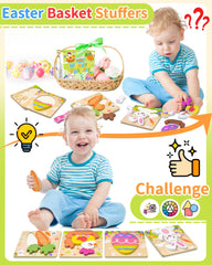 Oomloid Easter carrot puzzle design supports shape matching and color recognition