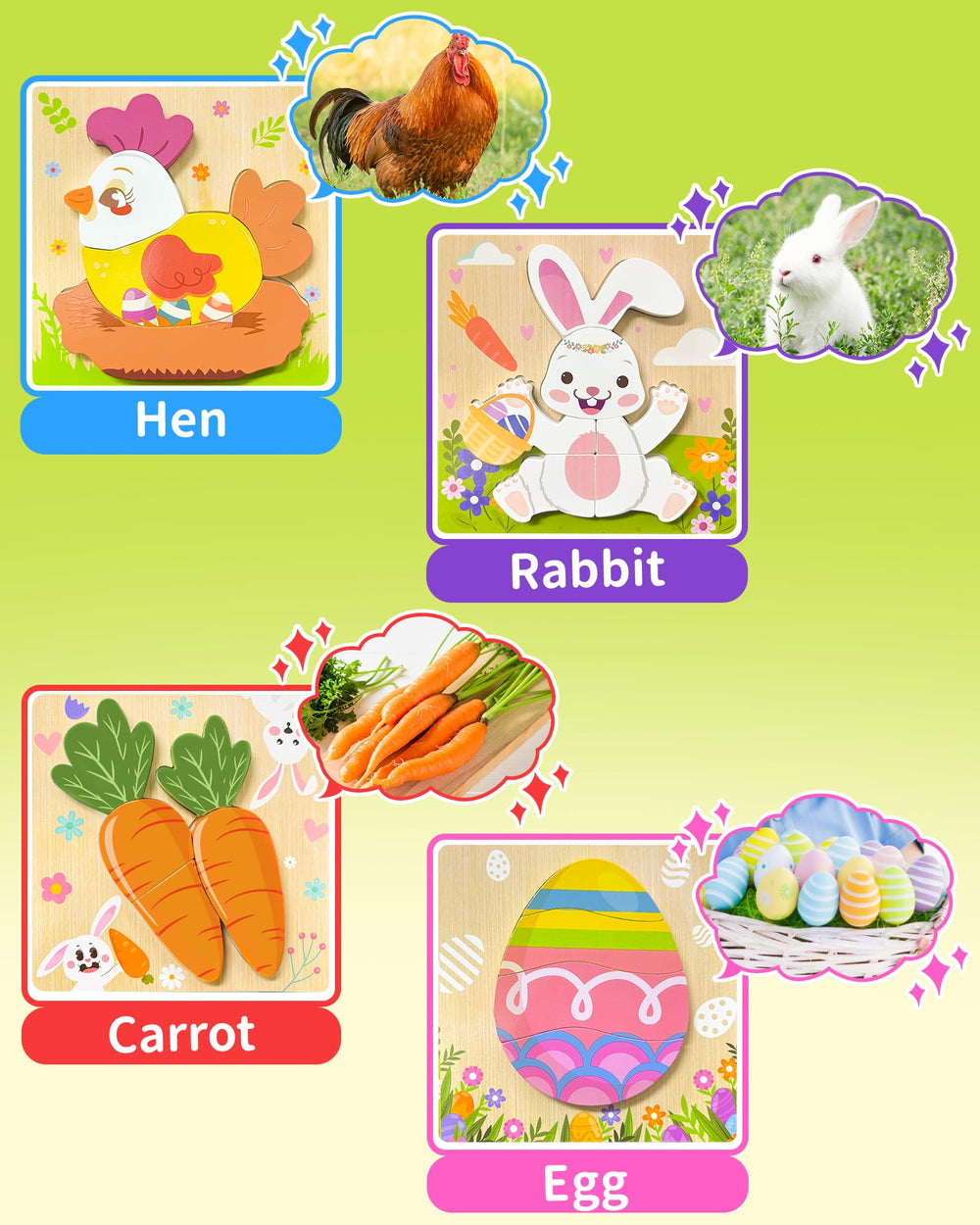 Oomloid Easter egg puzzle design promotes sorting and imaginative play