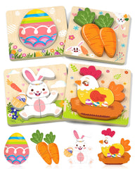 Oomloid Easter rabbit puzzle design boosts hand-eye coordination for toddlers