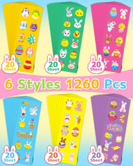 Oomloid Easter stickers with baskets for gift packaging.
