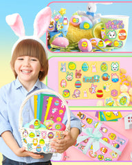 Oomloid Easter stickers with eggs for cards and scrapbooking.