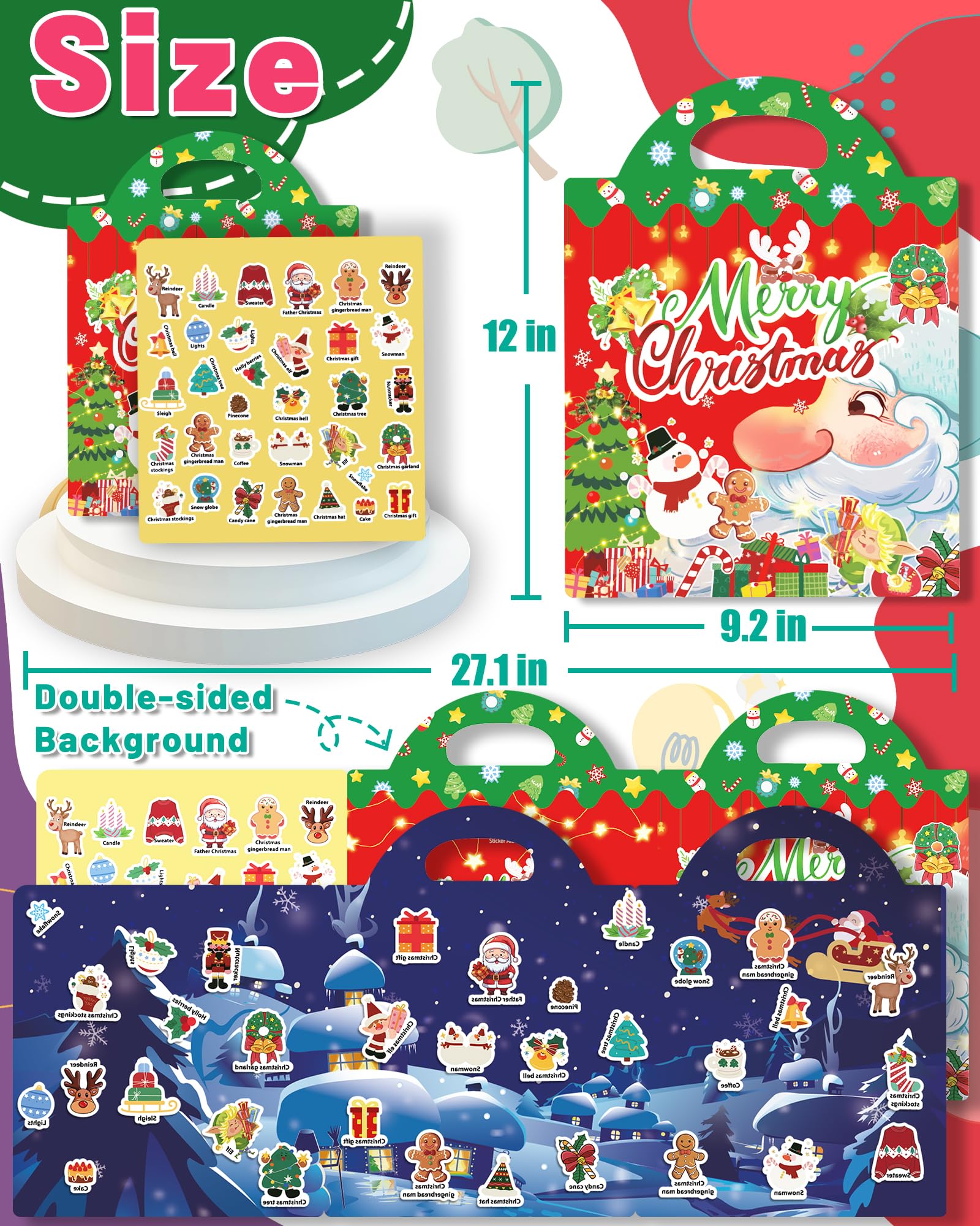 Oomloid gift-ready Christmas sticker book ideal stocking stuffer for toddlers