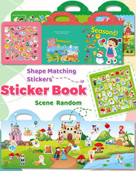 Oomloid seasons sticker book scene inspires color recognition and seasonal play.