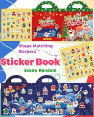 Oomloid sticker book with handle, portable for toddlers during travel and quiet play