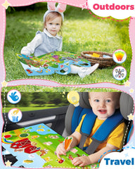 Oomloid toddler sticker book with dinosaurs theme; enhances fine motor play.