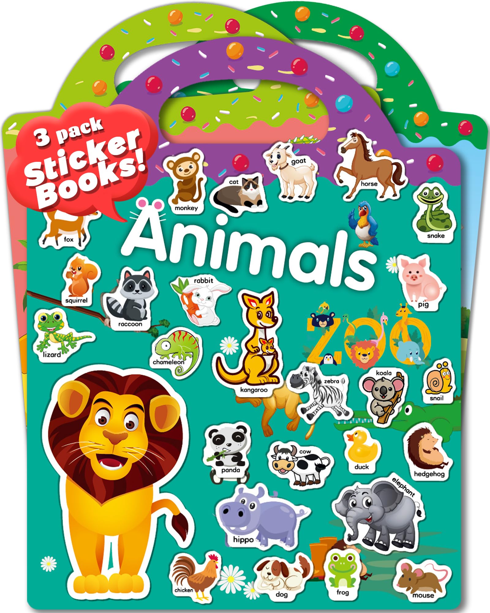 Oomloid toddler sticker book with farm theme; engaging scenes boost creativity and focus.