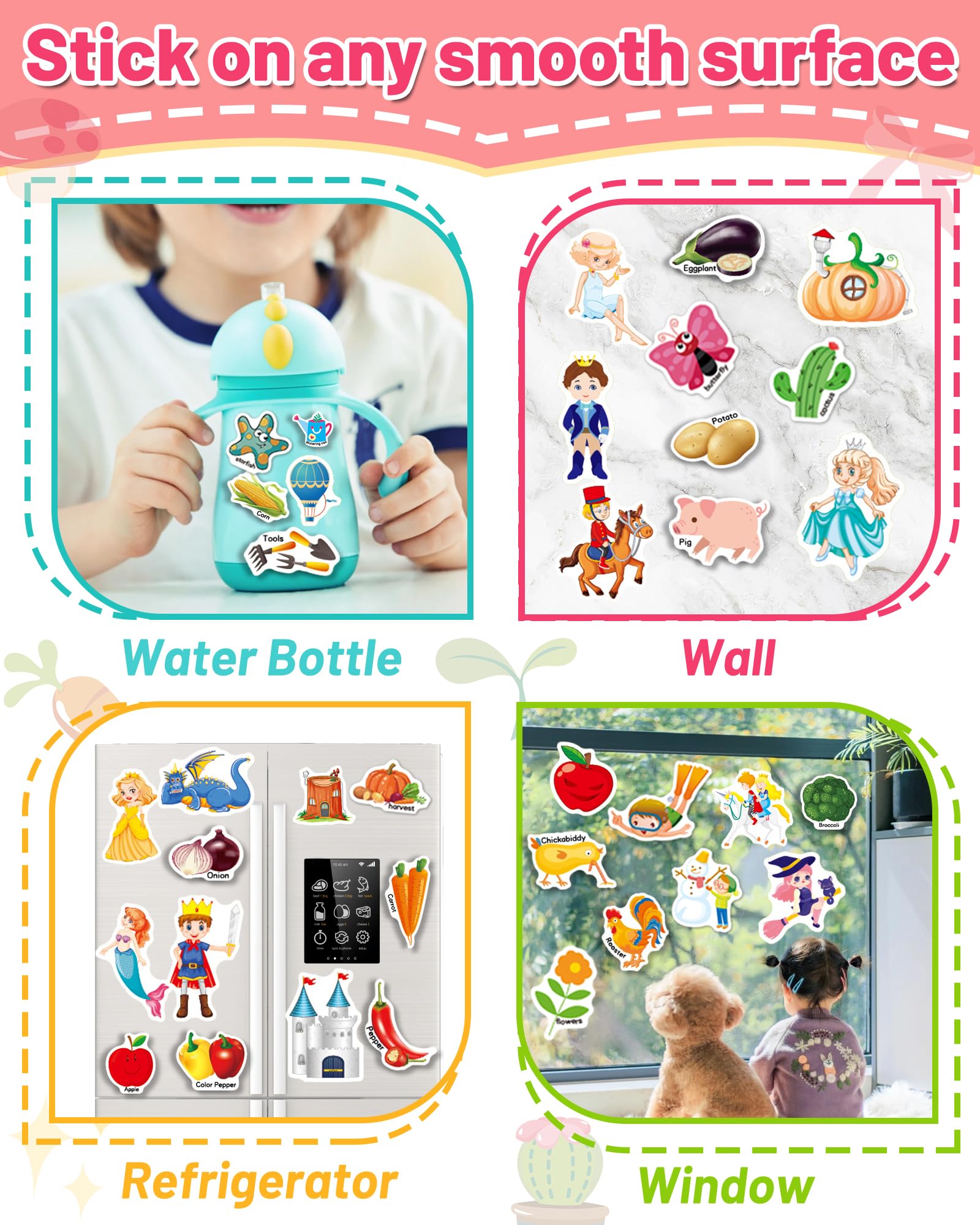 Oomloid toddler sticker book with handle supports on-the-go learning.