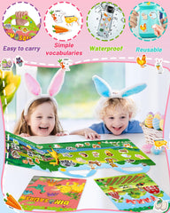 Oomloid toddler sticker book travel activity; ideal for car trips and quiet play.