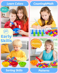 Oomloid tweezers promoting fine motor skills during counting.