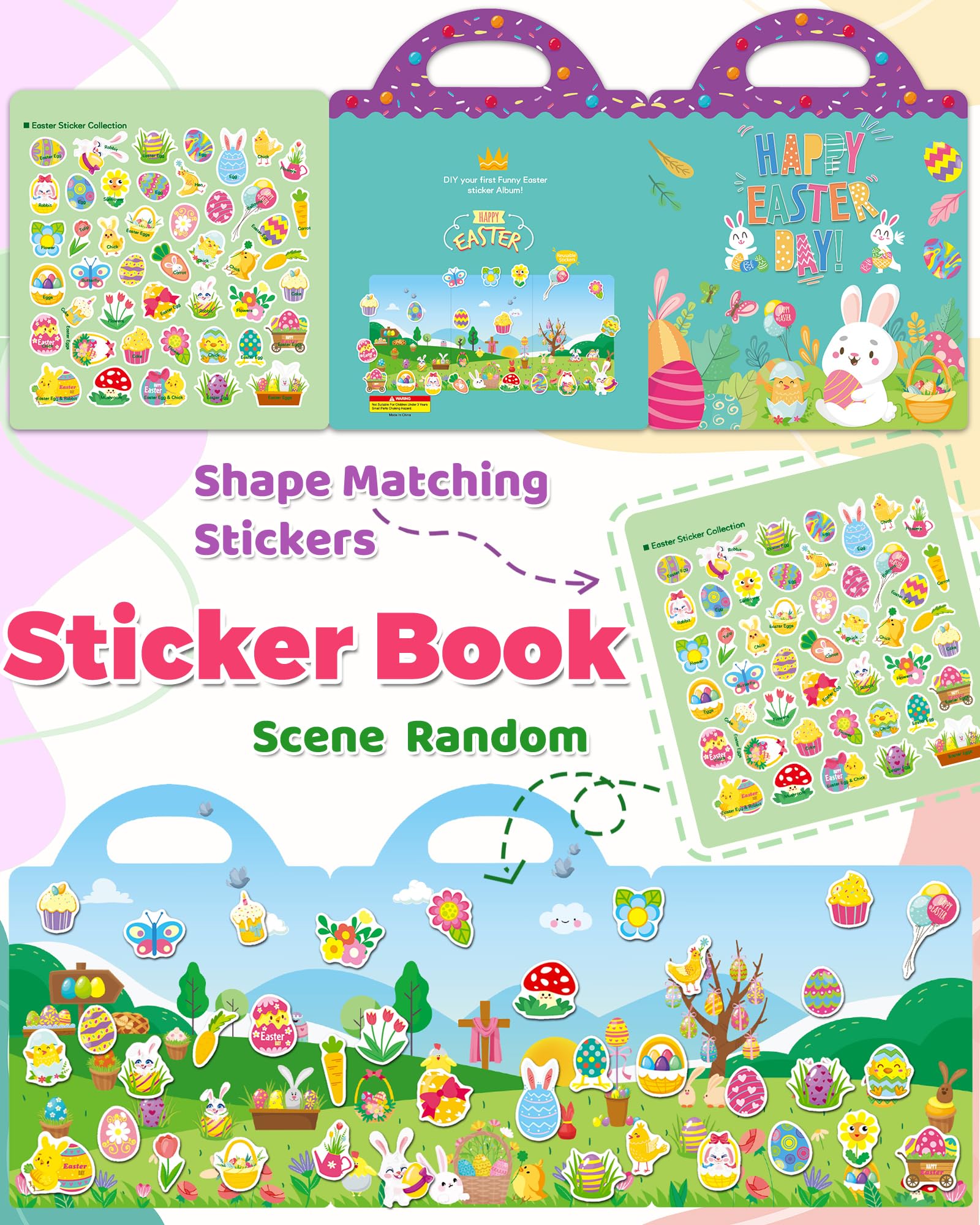 Close-up of waterproof PVC material showing durable, reusable stickers