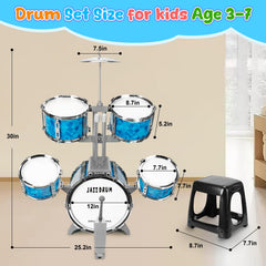 OoneWiser Kids Drum Set right small drum encourages timing and play