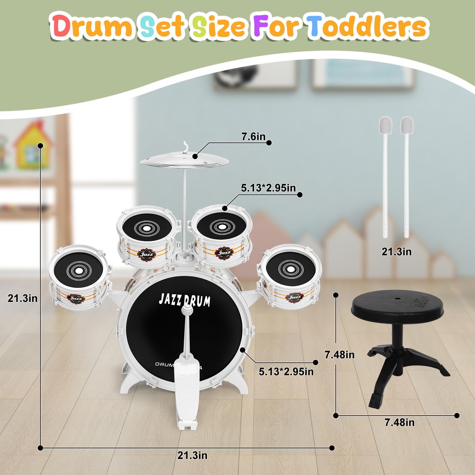 Unboxing and quick assembly of the OoneWiser drum set for parents.