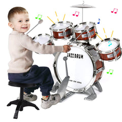 OoneWiser kids drum set with bass drum for toddlers enhances early rhythm skills
