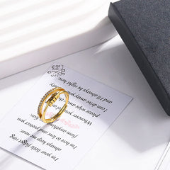 OOOPEL white gold plating adds lasting luster to the ring's surface.