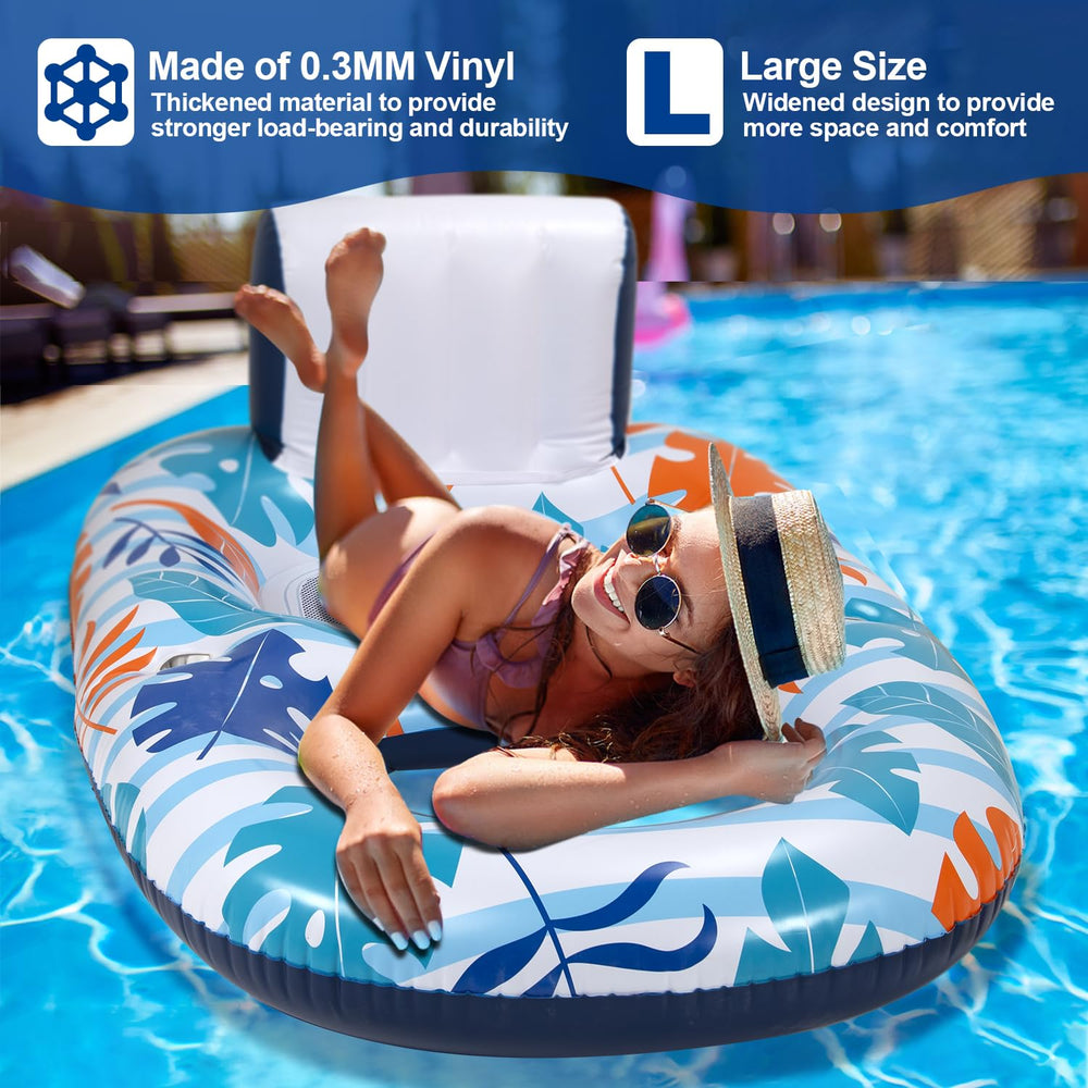 Ooopsiun inflatable pool float leg-rest for comfortable leg support.